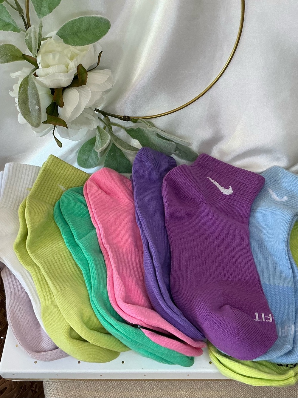 NWOT 9 Pair Nike Women’s Ankle No Show Socks 3 Small 6 Medium